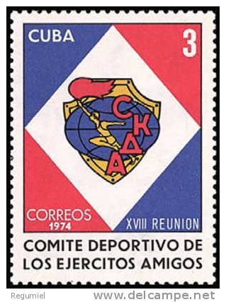 Cuba 1767 ** Deportes Militares. 1974 - Neufs