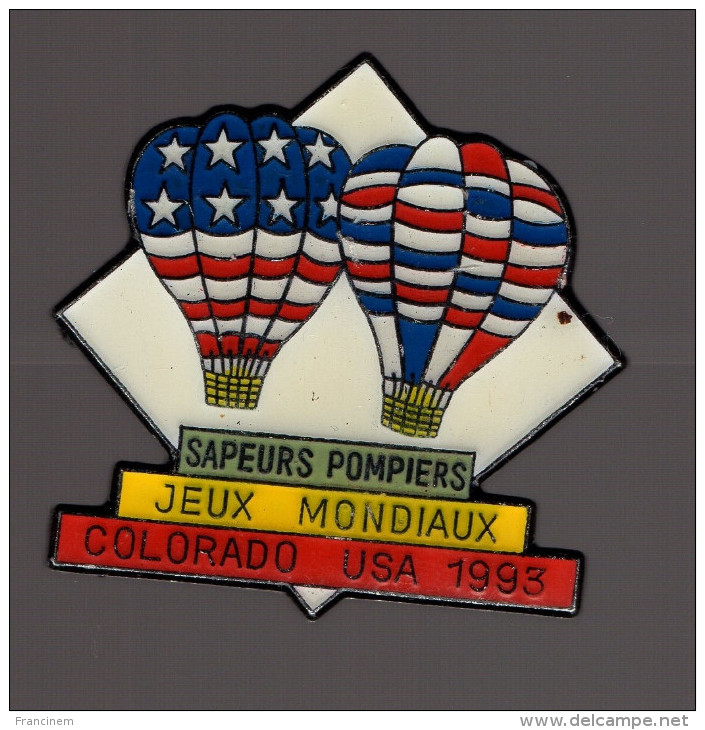 Pin's Pompier / Jeux Mondiaux - Sapeurs Pompiers - Colorado USA 1993 (zamac) - Brandweerman