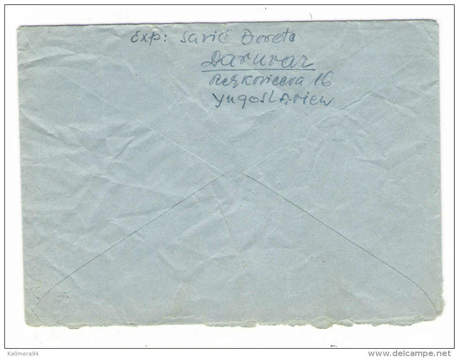 YOUGOSLAVIE  /  LETTRE   AVEC  BEAUX  TIMBRES  ( Cachet  " PHOTO OPERA  +  DARUVAR " En  1950 ) - Briefe U. Dokumente