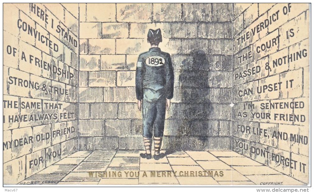 VICTORIAN  ERA  1892   CHRISTMAS    PRISON  OPENS  POLICE  RELATED - Other & Unclassified