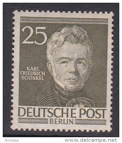 Germany Berlin 1952 Portraits, 25pf Karl Schinkel Mint Hinged - Ongebruikt