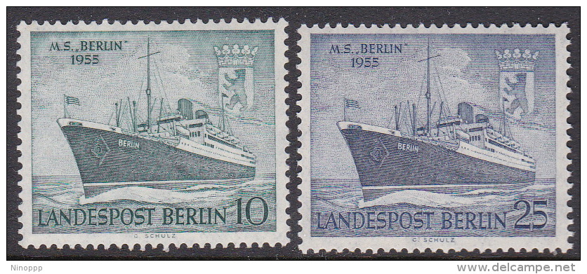 Germany Berlin 1955 Ships M.S. Berlin Set MNH - Unused Stamps