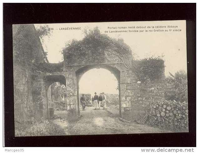 29 Landévennec Portail Roman Resté Debout De La Célèbre Abbaye ...édit. Le Doaré N° 539 Animée - Landévennec