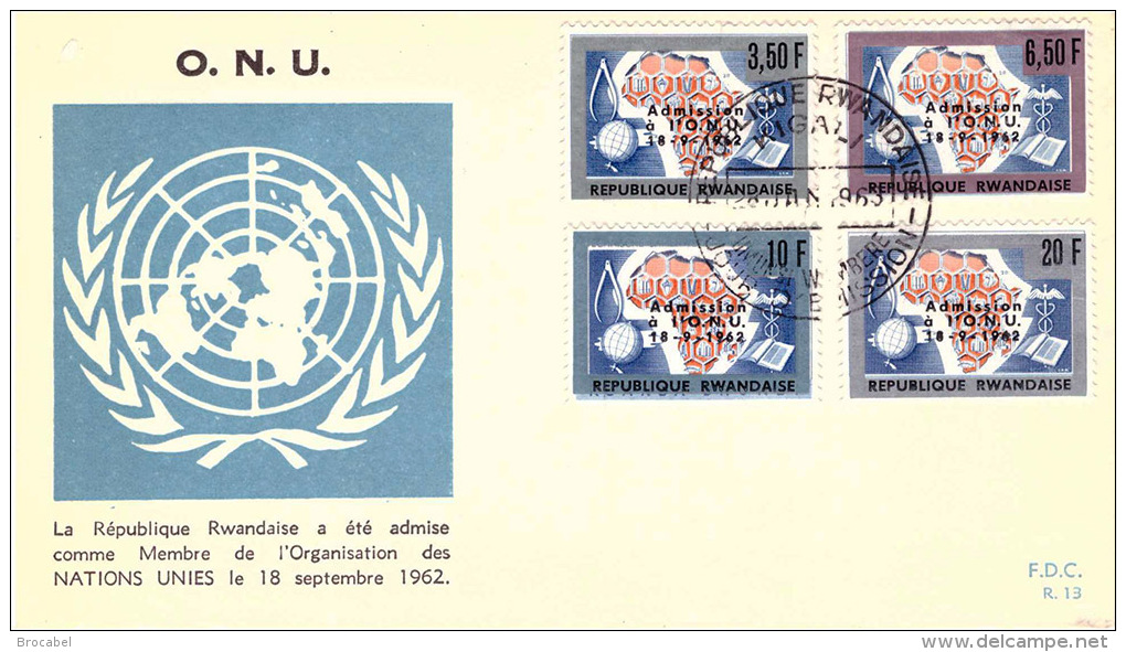 Rwanda 0009/12 FDC - 1962-1969