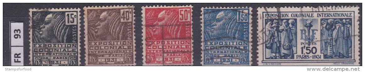 FRANCIA,  1930/31, Esposizione Coloniale, 5 Val, Serie Completa Usata - Oblitérés