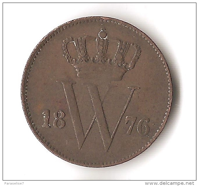 PAYS-BAS 1 CENT 1876 - 1849-1890 : Willem III