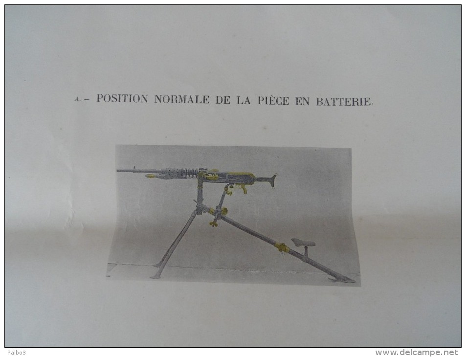 Rare Affiche Mitrailleuse HOTCHKISS Position De Tir - Armes Neutralisées