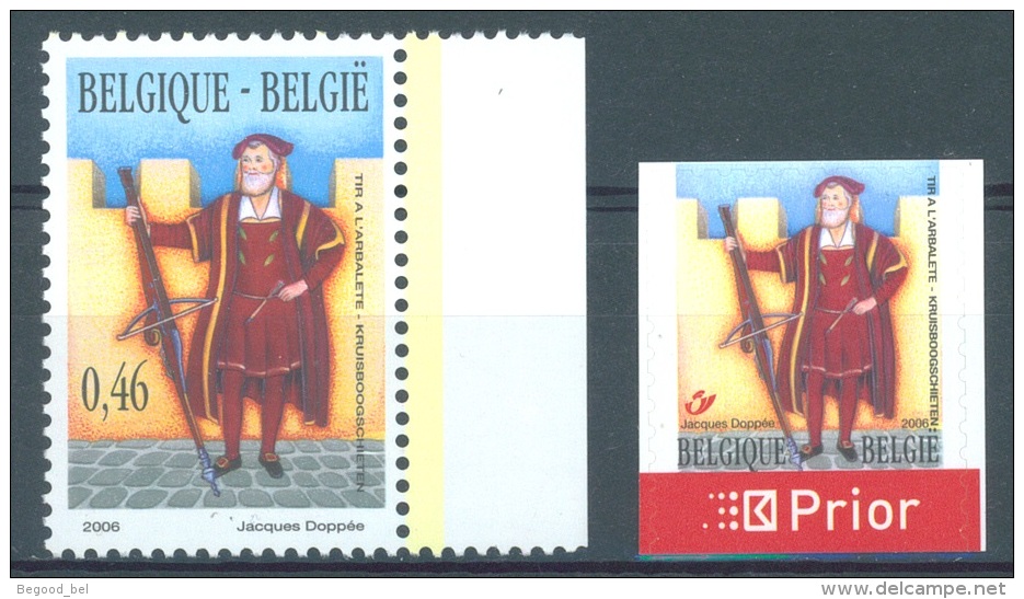 BELGIUM  - 2006 - MNH/*** LUXE -  ARBALETRIER KRUISBOOGSCHUTTER COB 3495 - 3496 - Lot  10213 - Unused Stamps