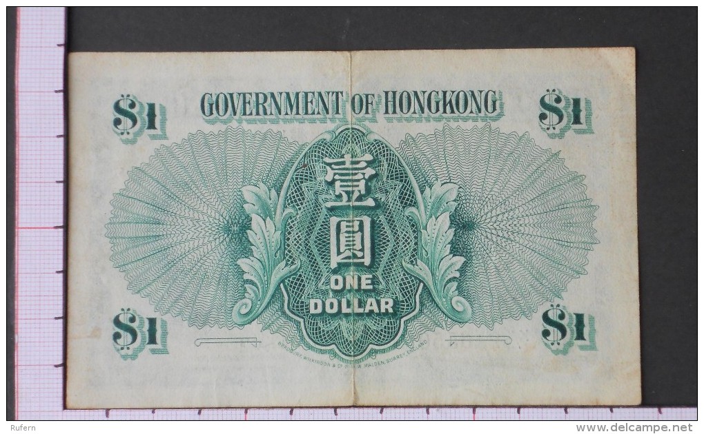 HONG KONG  1  DOLLAR  1949  DATE 09-04-1949 -  (Nº09552) - Hongkong