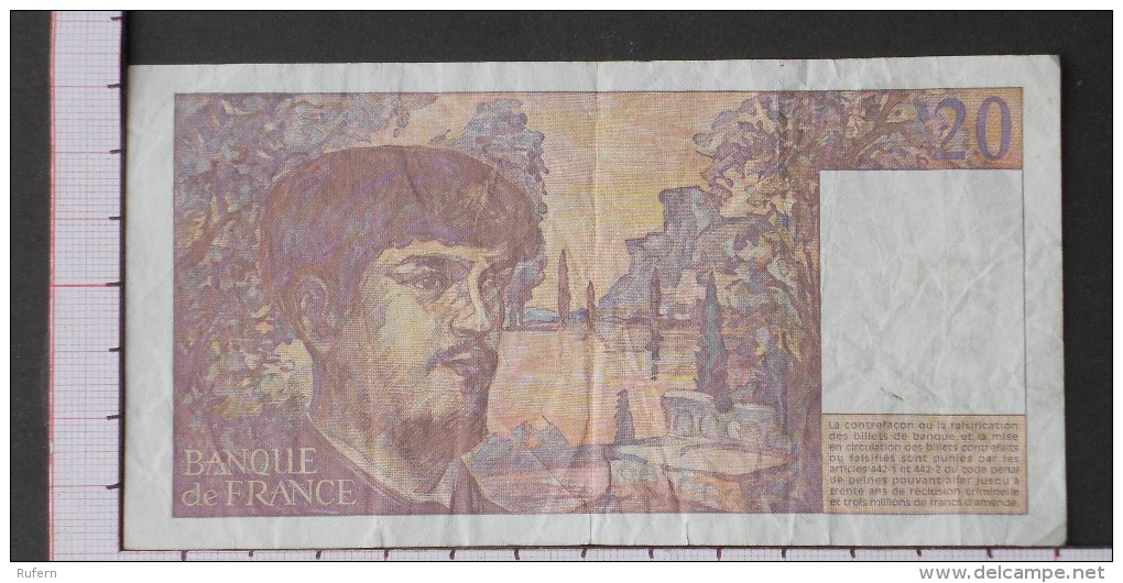 FRANCE  20  FRANCS  1997   -  (Nº09561) - 20 F 1980-1997 ''Debussy''