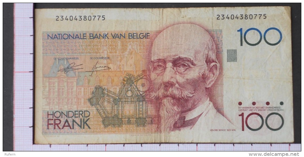 BELGIUM  100  FRANCS  1978-81   -  (Nº09564) - 100 Francs
