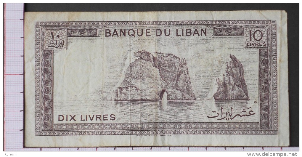 LEBANON  10  LIVRES  1964-86   -  (Nº09571) - Liban