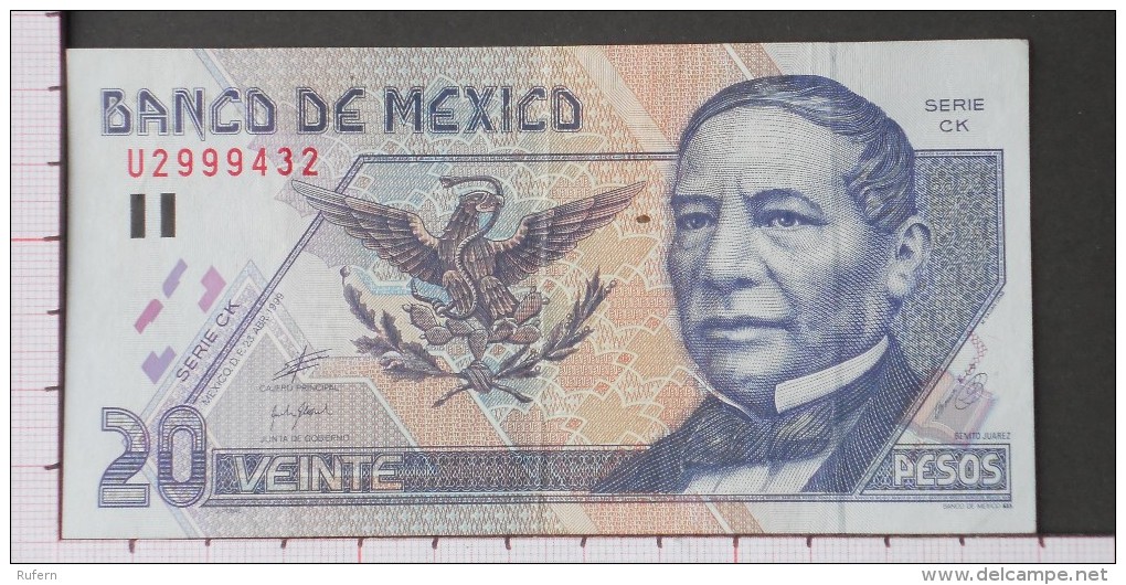 MEXICO  20  PESOS  1999   -  (Nº09572) - Mexique