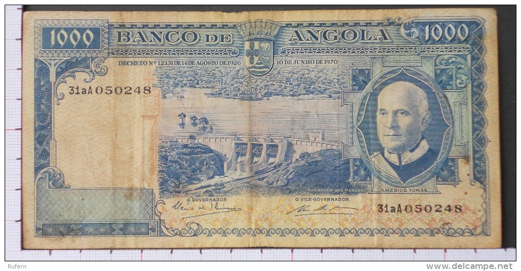 ANGOLA  1000  ESCUDOS  1970   -  (Nº09582) - Angola