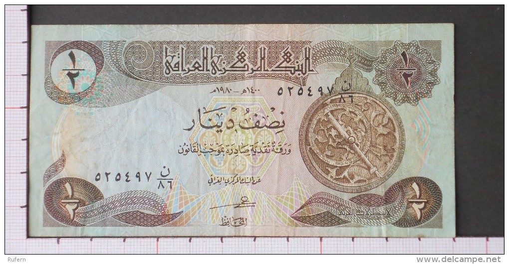 IRAQ  1/2  DINAR  1980   -  (Nº09584) - Irak