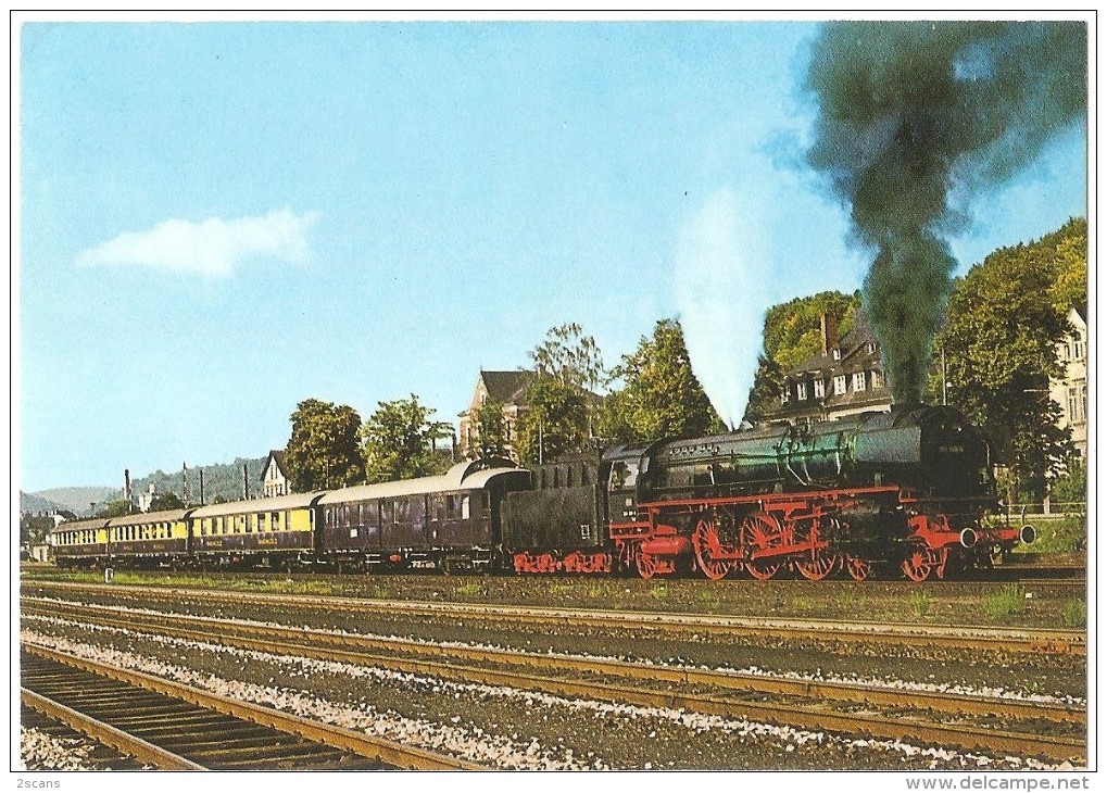 TRAIN Allemagne - EISENBAHN Deutschland - MERZIG - Schnellzug-Lokomotive 001 199-9 - Trains