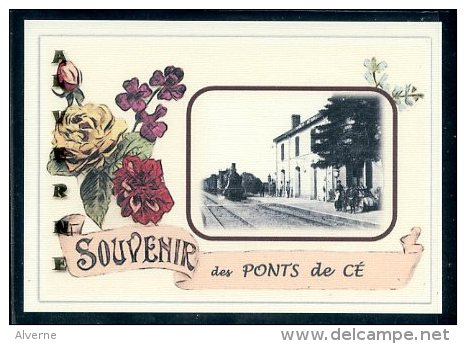 49  Les  PONTS De CÉ -   .. ...  Gare Souvenir  Au Fusain Creation Moderne Série Limitée Et Numerotée 1 à 10 ... N° 3/10 - Les Ponts De Ce