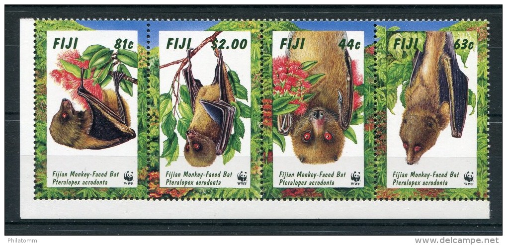 WWF - Fidschi - Mi.Nr. 812 / 815 - "Flughund" ** / MNH (aus Dem Jahr 1997) - Unused Stamps