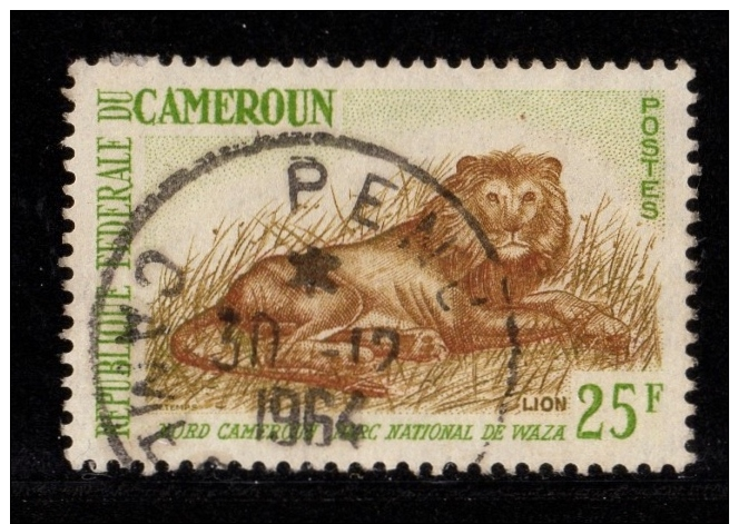 CAMEROUN 1962-64 -1 Timbre YT N° 348a  Animaux Le Lion - Camerun (1960-...)