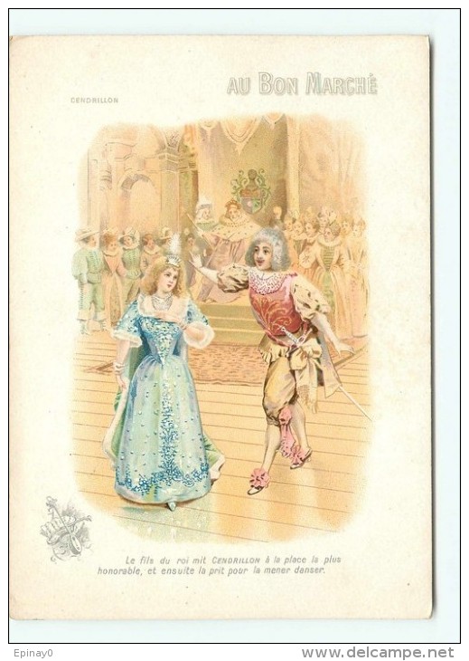 PRIX FIXE - CHROMO - AU BON MARCHE - EXPOSITION UNIVERSELLE 1900 - CENDRILLON - Au Bon Marché