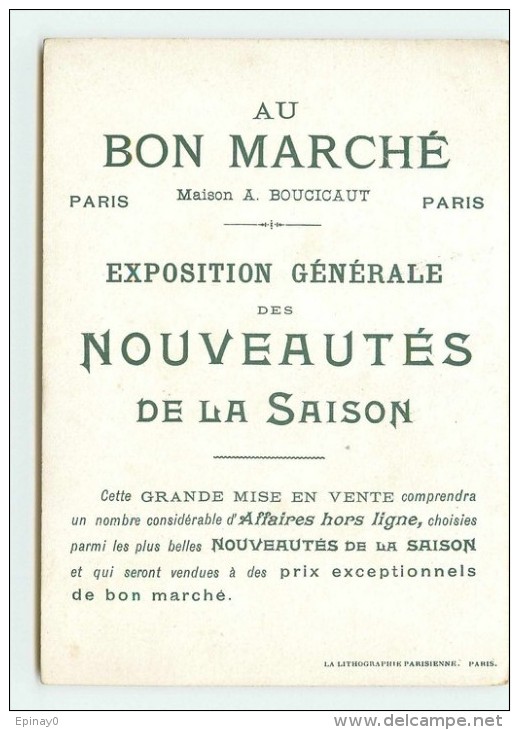 PRIX FIXE - CHROMO - AU BON MARCHE - EXPOSITION UNIVERSELLE 1900 - CENDRILLON - Au Bon Marché