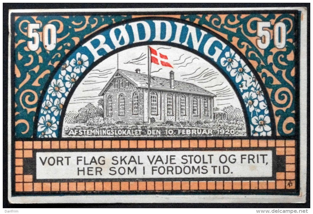 Notgeld  RØDDING 1920, 50 Pfennig ( Lot 1448 ) - Danemark