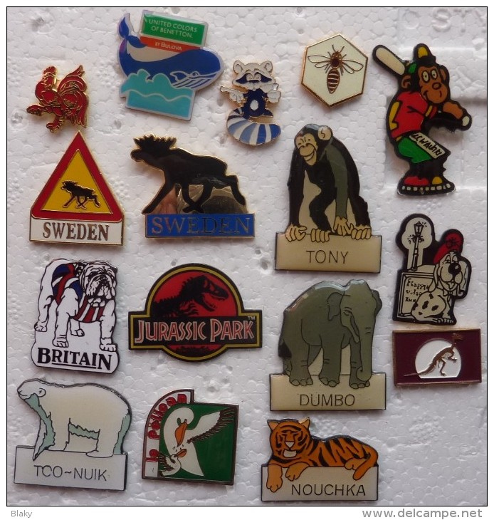 201411- 16 TRES BEAUX PINS ANIMAUX Certains En EGF - Lots