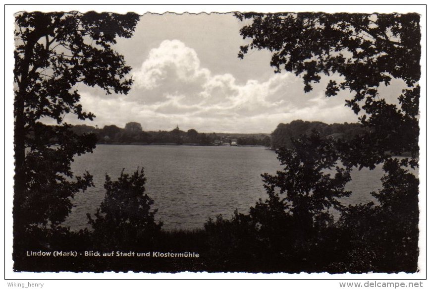 Lindow Mark - S/w Blick Auf Stadt Und Klostermühle - Lindow