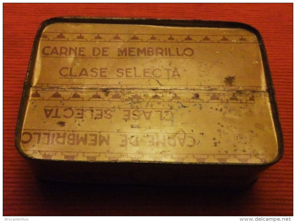 ANTIGUA Y BONITA CAJA METÁLICA DE MEMBRILLO - Old Quince Metalic Box - Cajas/Cofres
