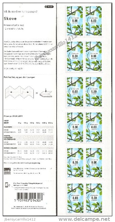 EUROPA 2011- TEMA ANUAL “LOS  BOSQUES" - COLECCIÓN  DE LOS 13 CARNETS  OFICIALES  EMITIDOS POR 12 PAISES