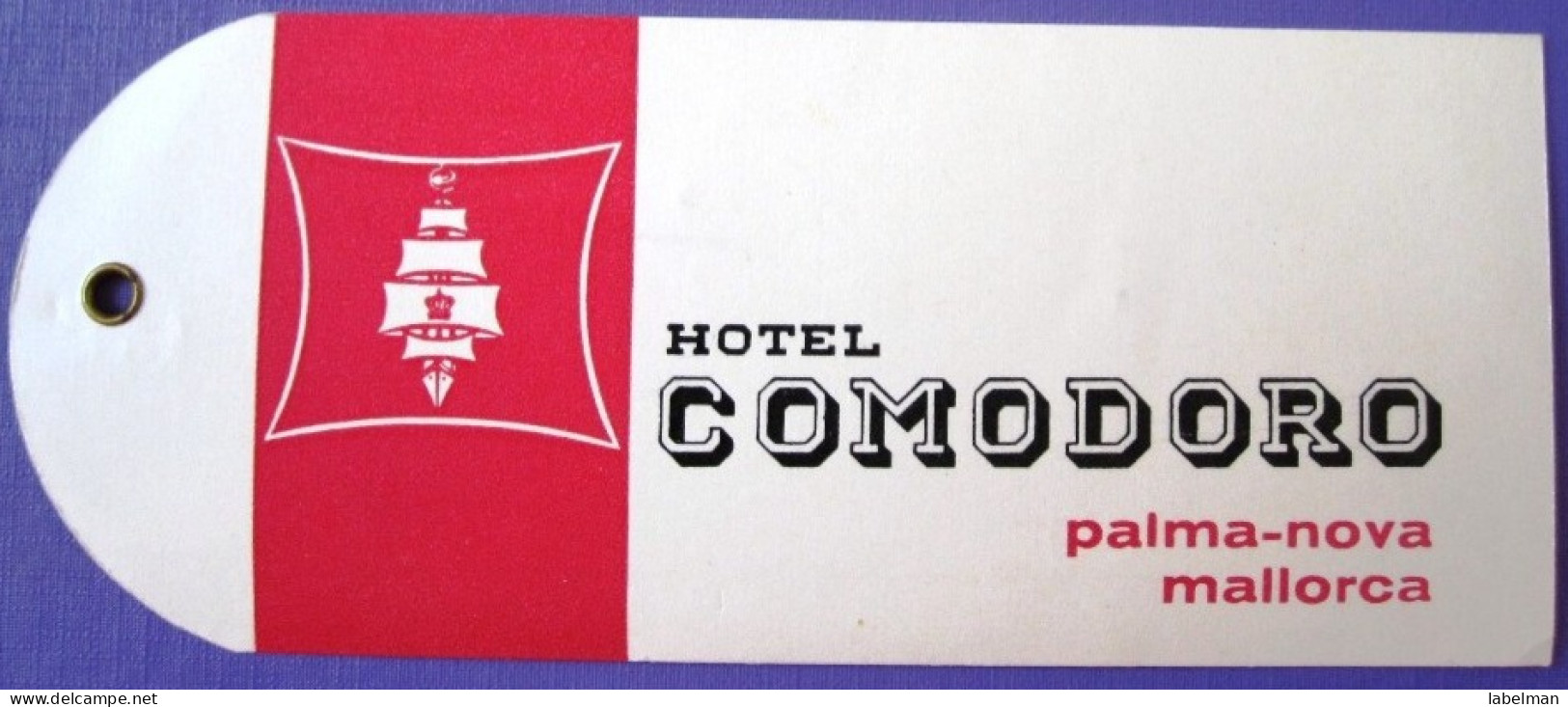 HOTEL PENSION HOSTAL COMODORO PALMA MALLORCA BALEARES SPAIN LUGGAGE LABEL ETIQUETTE AUFKLEBER DECAL STICKER Madrid - Hotel Labels