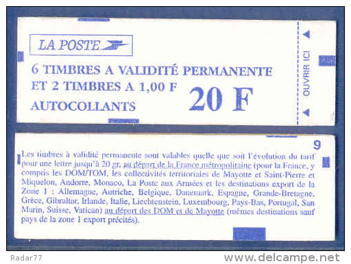 Carnet N°1507 Marianne Du Bicentenaire à Composition Variable - Non Ouvert - Neuf** - Modernes : 1959-...