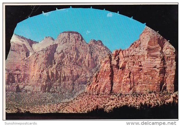 The Sentinel Can Be Seen From The West Portal Of The Zion Tunnel Zion National Park Utah - Zion