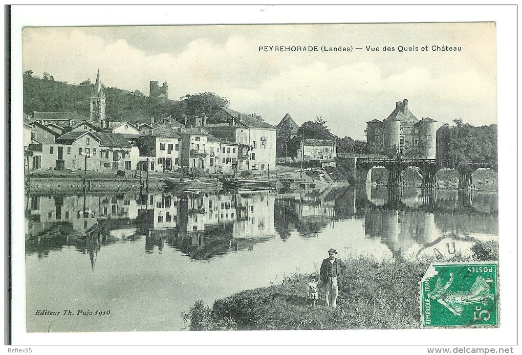 PEYREHORADE - Vue Des Quais Et Château - Peyrehorade