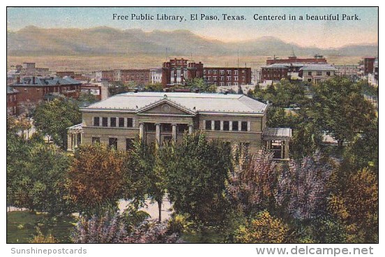 Free Public Librarty El Paso Texas Centered In A Beautiful Park El Paso Texas - El Paso