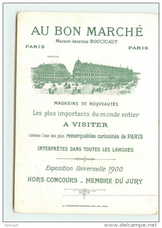 PRIX FIXE - CHROMO - AU BON MARCHE - EXPOSITION UNIVERSELLE 1900 - LA FEE BERLIQUETTE - MAGIE - MAGICIEN - Au Bon Marché