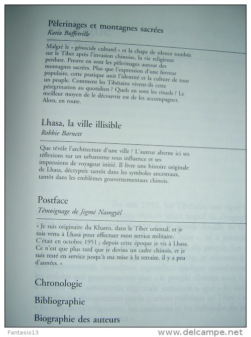 " TIBETAINS " " 1959-1999 : 40 Ans De Colonisation "  1999  TIBET  Histoire Politique Religion - Histoire