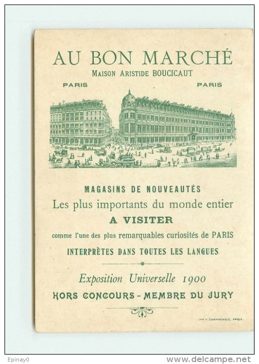 PRIX FIXE - CHROMO - AU BON MARCHE - EXPOSITION UNIVERSELLE 1900 - ROBINSON CRUSOE - Au Bon Marché