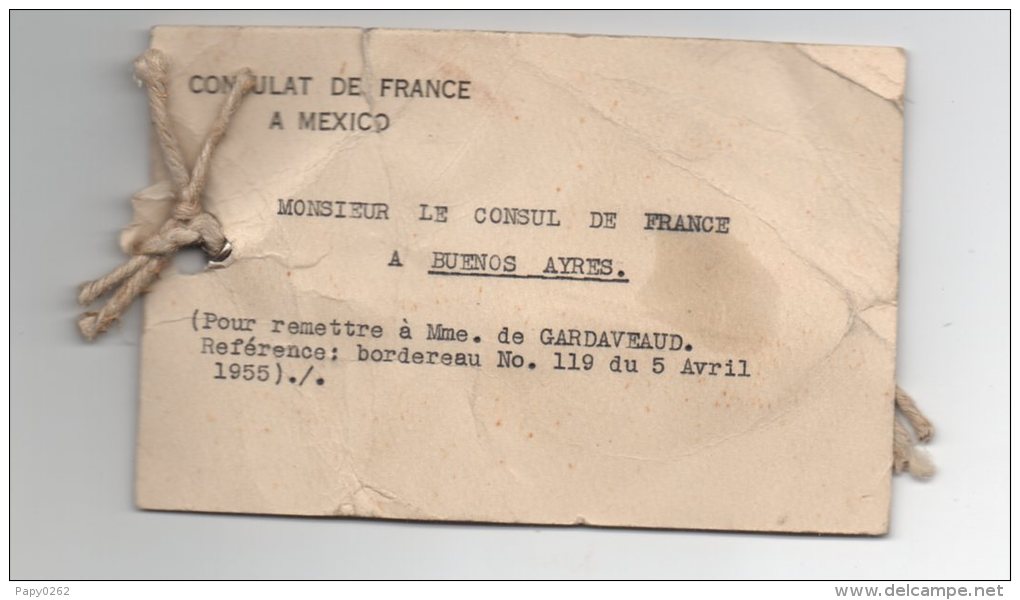 662H) CACHET DE CIRE - CONSULAT DE FRANCE A MEXICO - Cachets