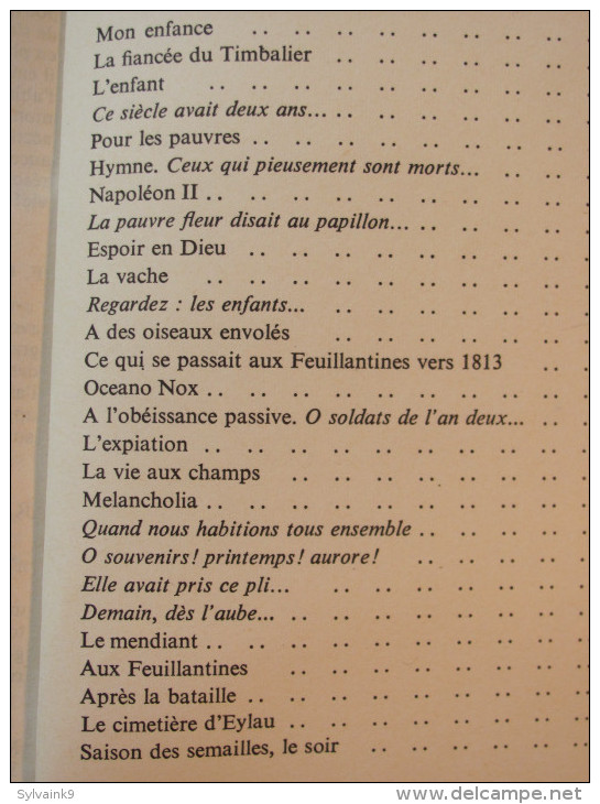 1966 VICTOR HUGO POESIES HATIER ILLUSTRES - Auteurs Français