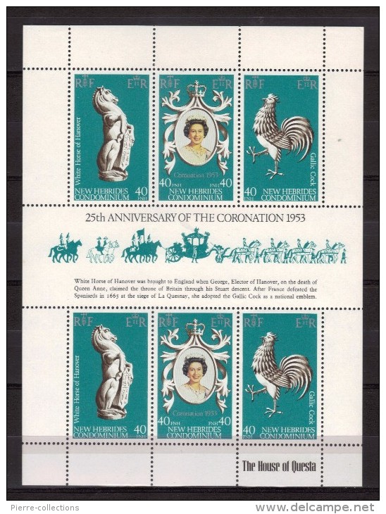 Nouvelles-Hébrides N° 540A - Feuillet Neuf ** - Légende Anglaise - Unused Stamps