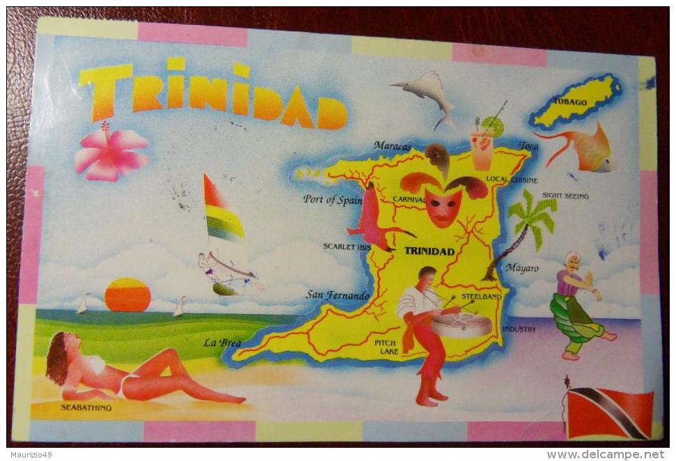 TRINIDAD E TOBAGO1997 18 Gennaio TRINIDAD Cartolina Figurata Viaggiata X FASANO BRINDISI ITALIA - VEDI FOTO - Trinidad