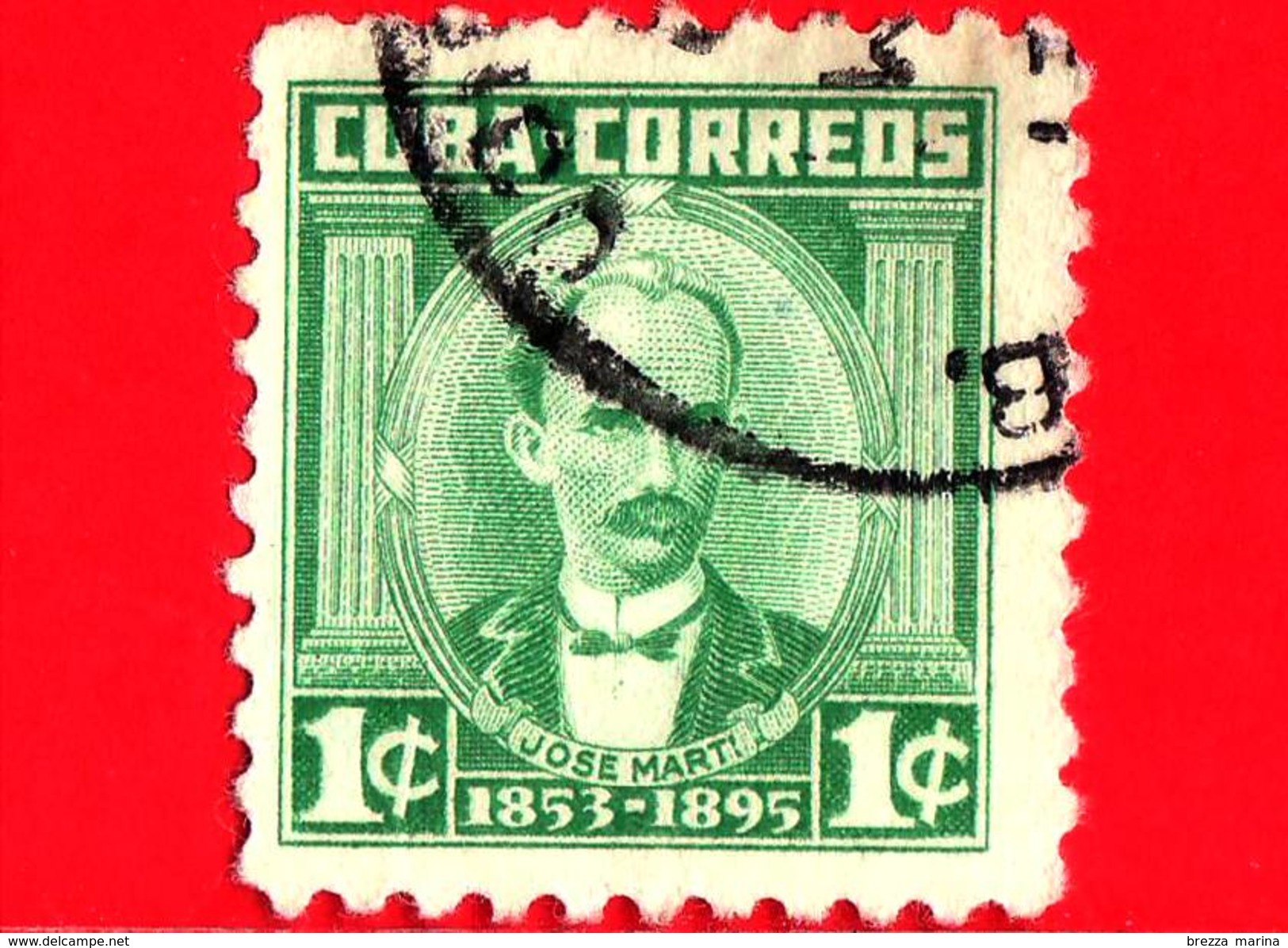 CUBA - Usato - 1954 - Combattenti Per La Libertà - Patrioti - José Marti (1853-1895) - 1 ¢ - Oblitérés