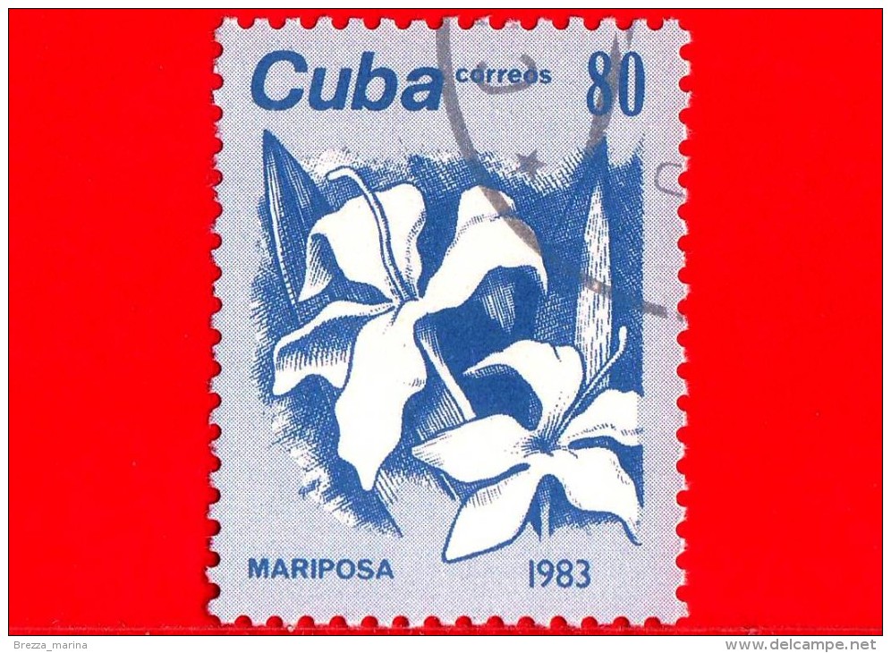 CUBA - Nuovo Oblit.  - 1983 - Piante ( Flora ) - Fiori - Gelsomino - Butterfly Jasmine  - 80 - Ongebruikt