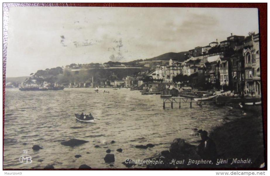 TURCHIA 1922 COSTANTINOPLE HAUT BOSPHORE, Yéni-mahalé - Cartolina Animata - Photo - Viaggiata X ROMA  ITALIA - VEDI FOTO - Storia Postale