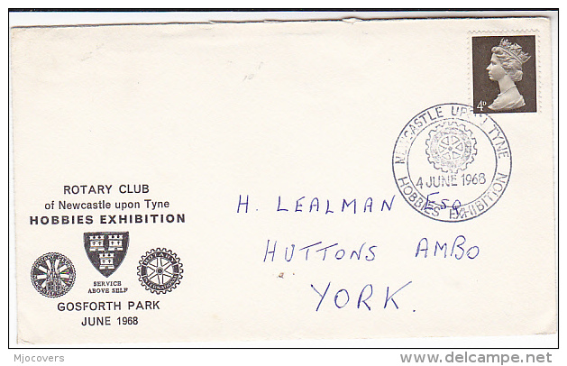 1968 Newcastle Upon Tyne ROTARY CLUB EVENT COVER Stamps Gb - Covers & Documents