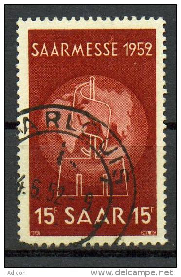 Sarre -Foire 1952 YT 304 Obl. / Saarland - Messe Mi.Nr. 317 Gestempelt - Gebraucht