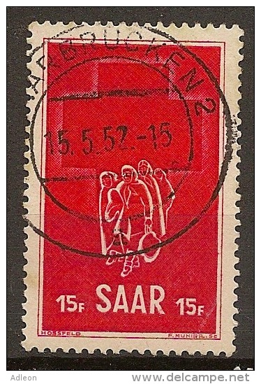Sarre -Croix-Rouge 1952 YT 305 Obl. / Saarland -Rotes Kreuz Mi.Nr. 318 Gestempelt - Gebraucht