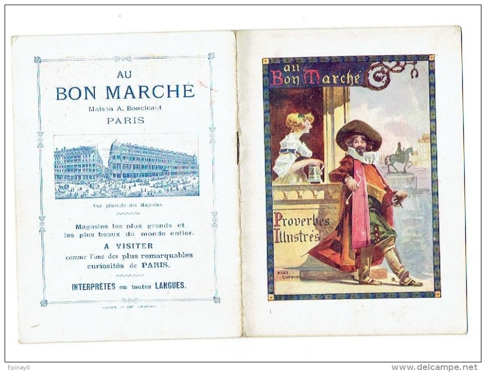 PRIX FIXE - ALBUM 8 Pages - N° 4 - AU BON MARCHE - PROVERBES - ARTISAN - BONNE RENOMMEE - CHARPENTIER NAVALE BOIS - Au Bon Marché