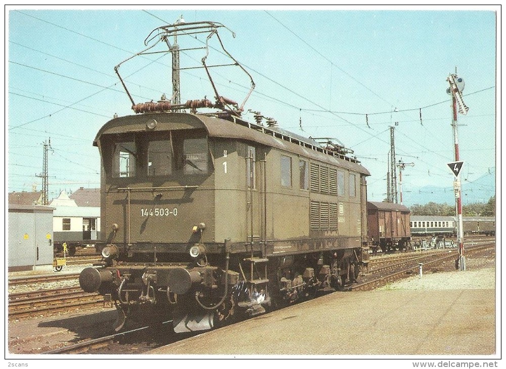 TRAIN Allemagne - EISENBAHN Deutschland - FREILASSING (gare) - Lokomotive 144 503-0 De 1933 - Photo J. Poré - Gares - Avec Trains